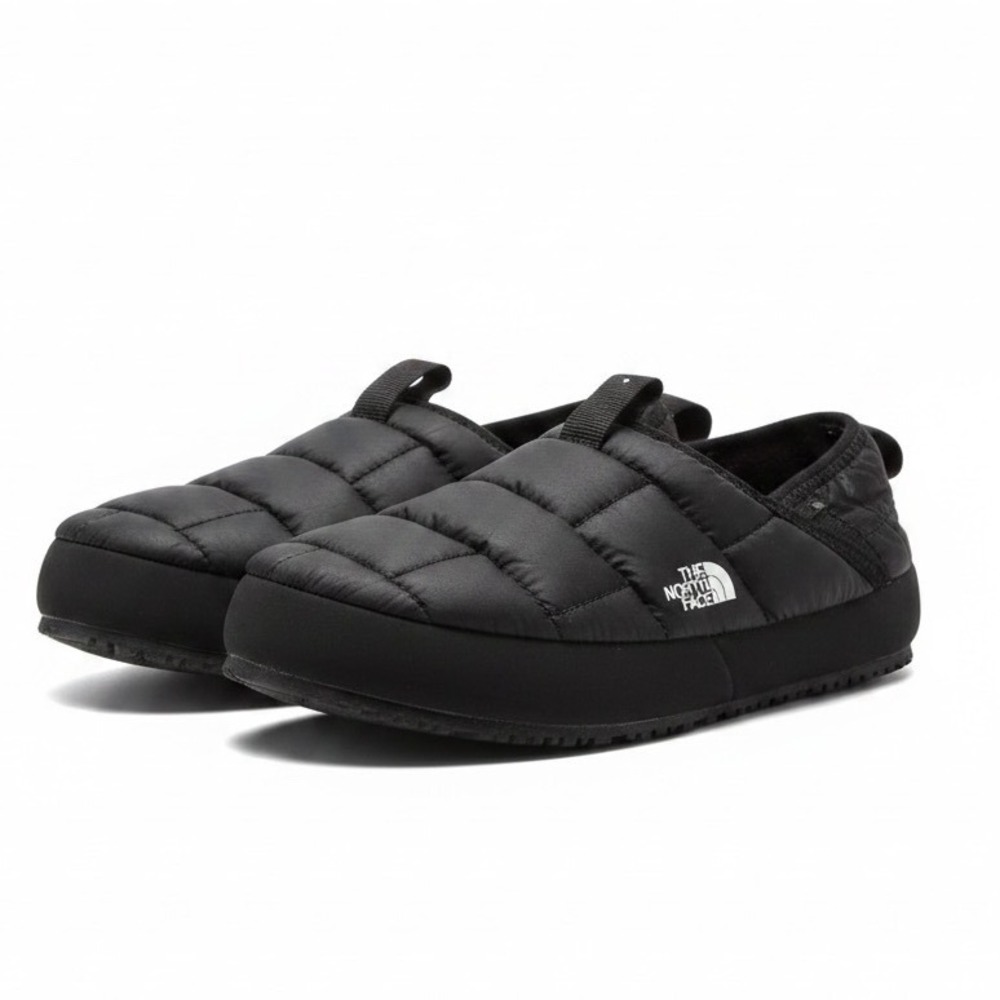 The North Face ThermoBall Traction Mule II Size 2 Black Puffy Slipper Gorpcore